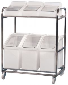 Stainless Steel Trolley with 6 Ingredient Bins – rotoXF10