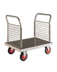 Stainless Steel Platform Truck - 2 Sided Mesh - SP602M