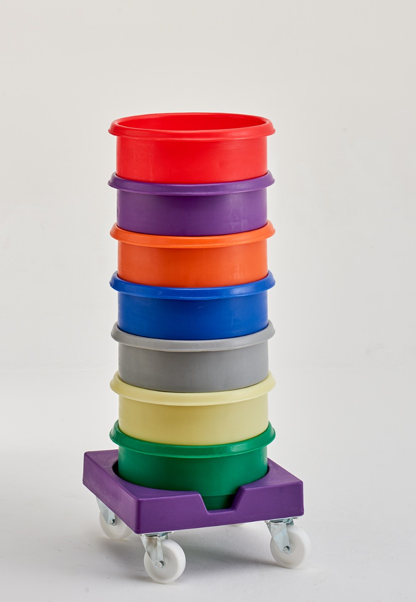 rotoXT Plastic Stacking Bins with rotoXDSB Dolly